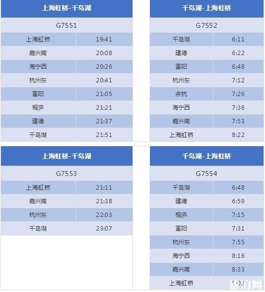 杭黄高铁购票时间+价格 杭黄高铁时刻表最全最新