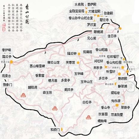 北京香山地图位置图片
