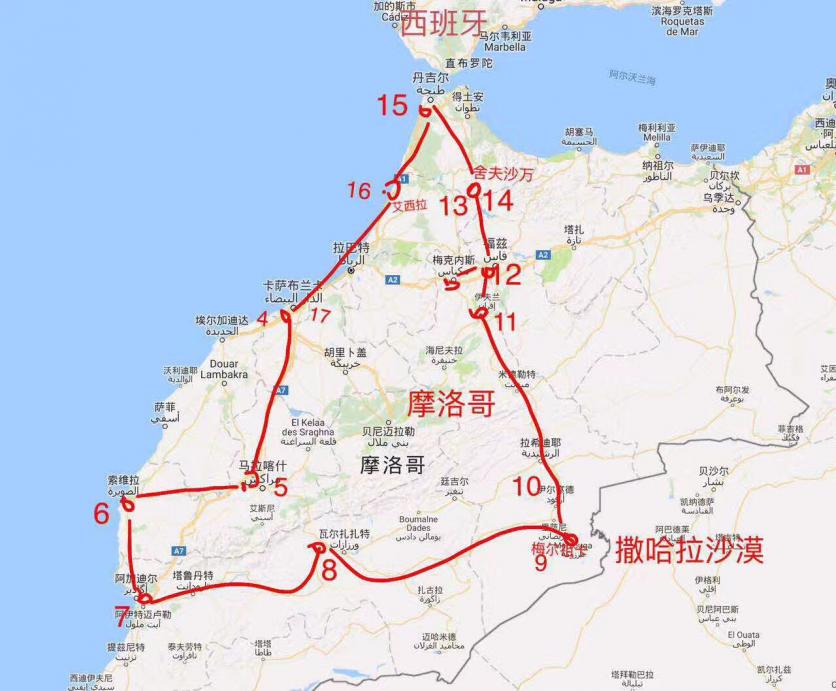 摩洛哥自驾游经典线路 摩洛哥自驾游最佳路线