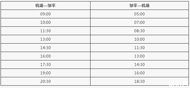 2018济南机场停车收费标准+大巴时刻表