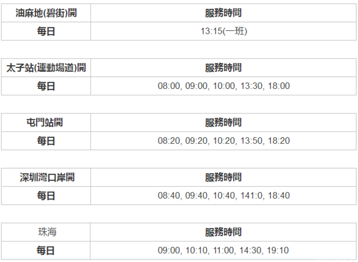 2018 香港到珠海直通巴士时间表+费用 香港到珠海直通巴士乘坐攻略