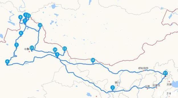 北京去新疆自驾线路推荐 20天行程安排