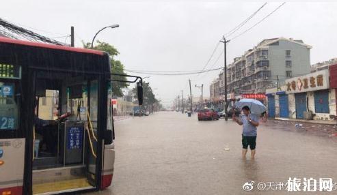 2018年7月24天津下雨哪些公交线路有影响