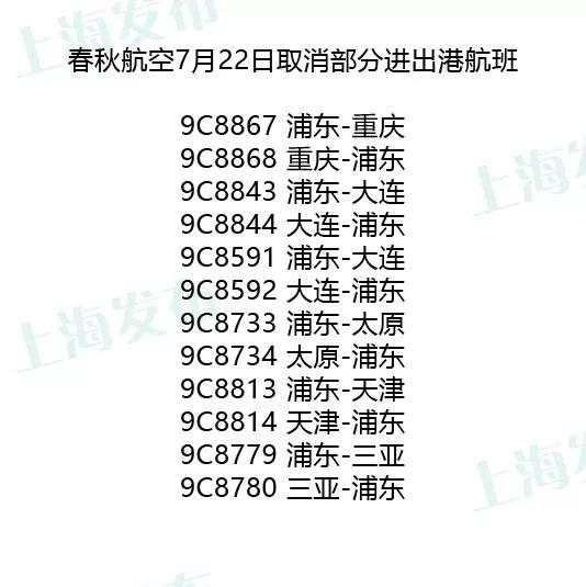 2018年7月台风上海取消的航班和列车有哪些