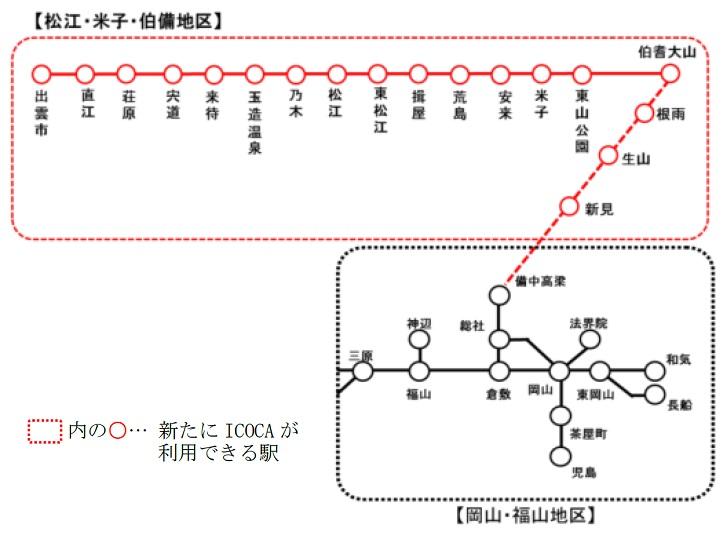 日本icoca卡使用范围