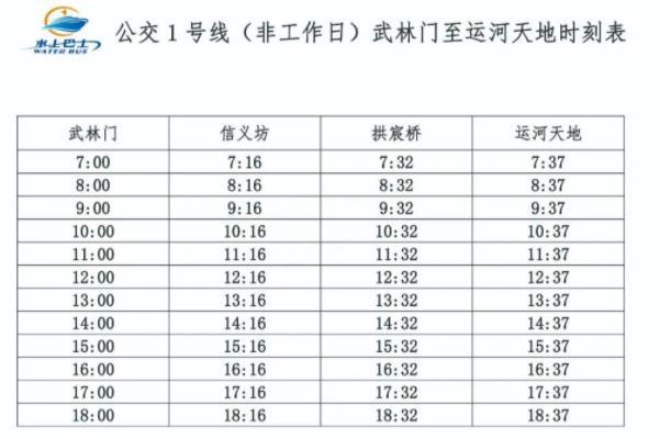 2022杭州水上巴士时刻表 怎么买票