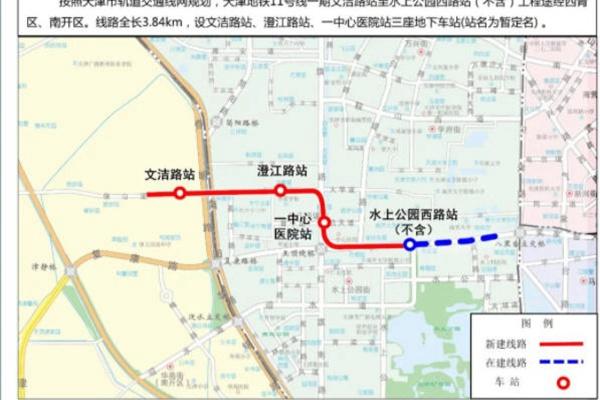 天津地铁11号线线路图