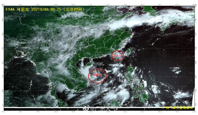 2021双台风在哪里登陆-对广东天气影响