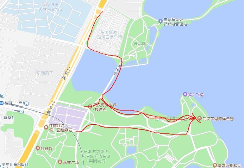 武汉东湖海洋世界路线图片