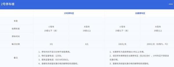 2023北京首都机场停车场收费标准+机场大巴时刻表