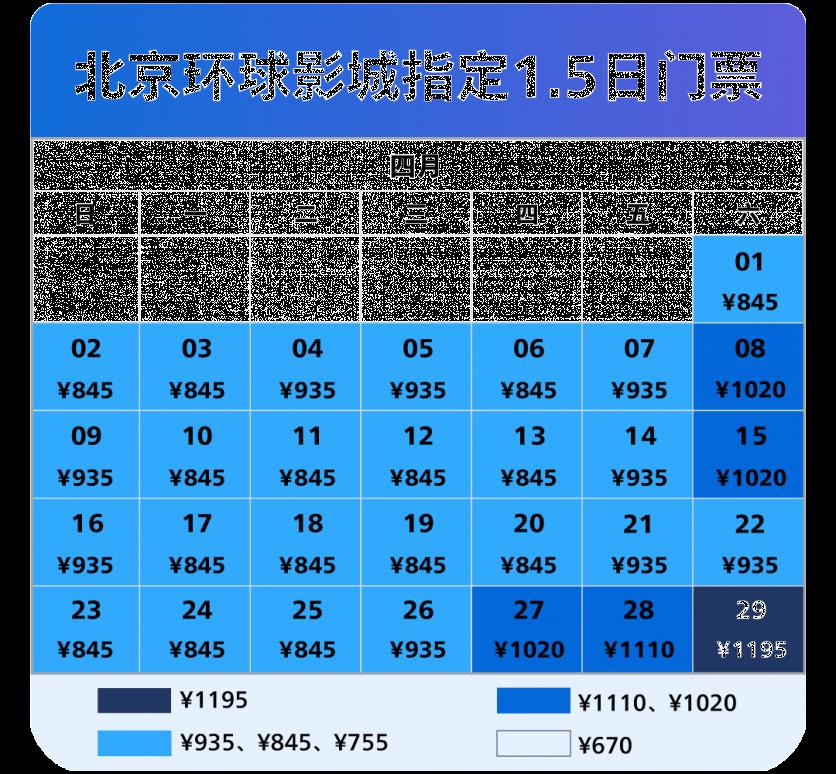 北京环球影城门票价格日历2023 附优惠购票地址