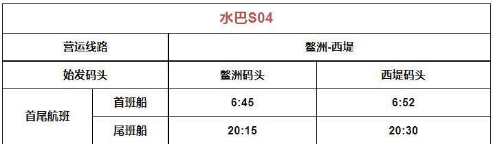 2023广州水上巴士最新时刻表 附水巴运行线路图