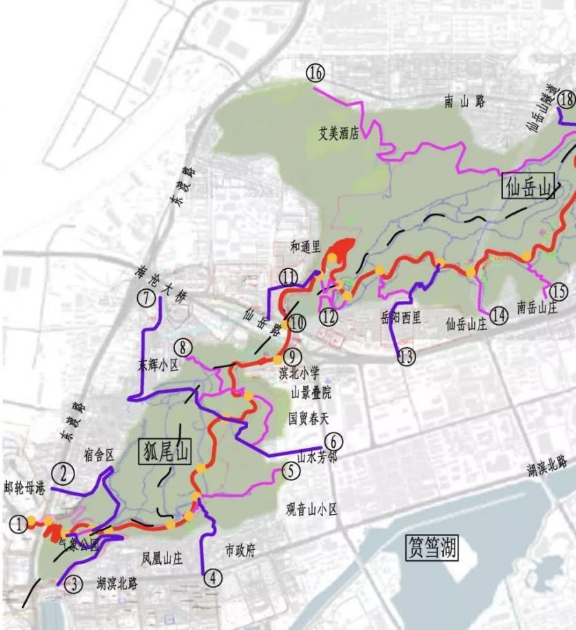 厦门山海健康步道入口路线图 厦门山海健康步道开放时间