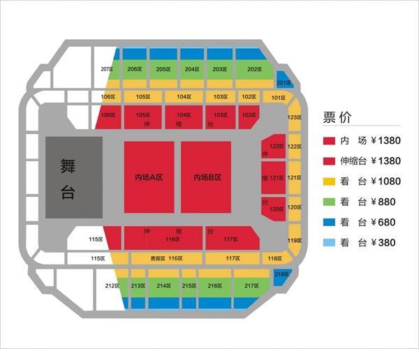 江门体育中心体育场演唱会座位图