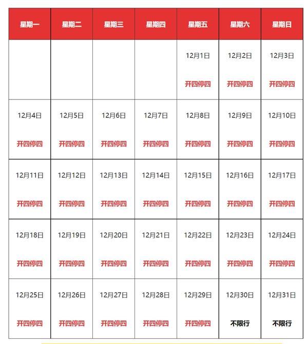 2023年12月广州限行时间几点到几点