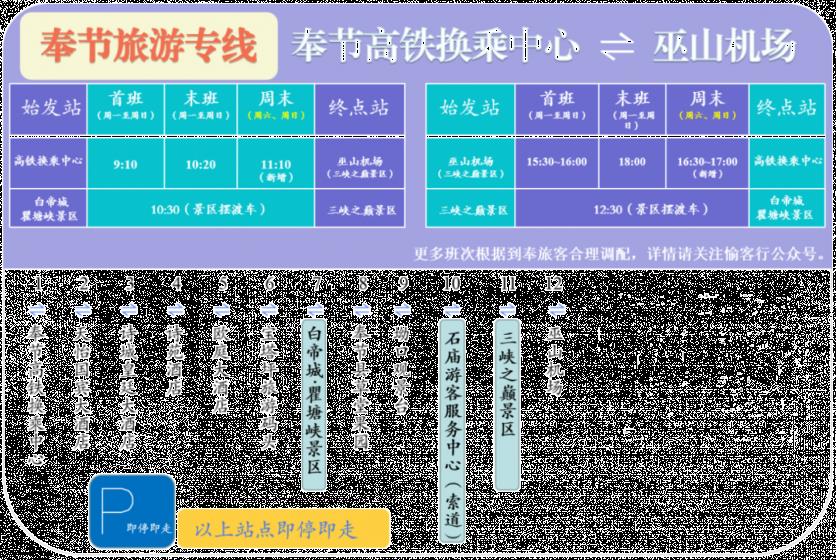 奉节旅游直通车乘坐攻略