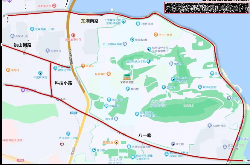 2024年3月16日起武汉各大景区景点（含武大、东湖）周边道路限行通知