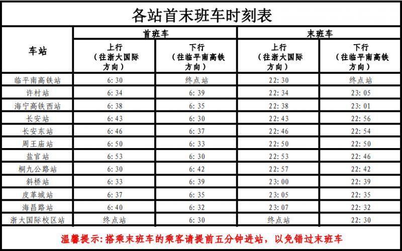 杭海城际铁路时刻表2024