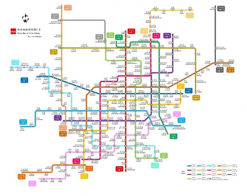 2023西安地铁线路图最新版(持续更新)